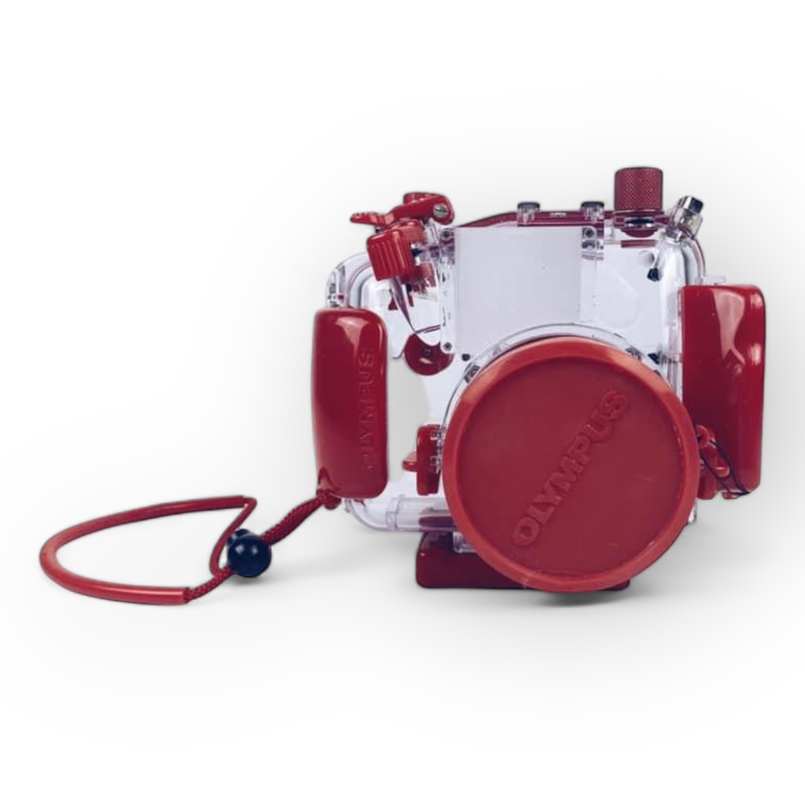 Бокс камери Olimpus для підводних з'йомок пластик червоний/прозорий