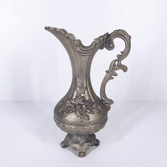 Глечик з рельєфним декором олово вінтаж JU-024