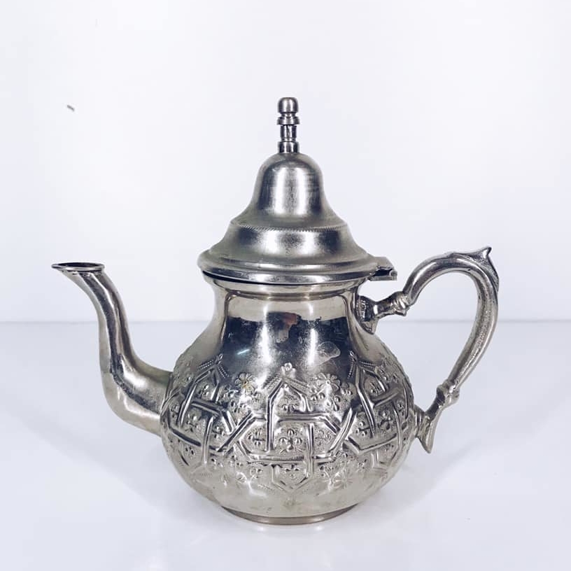 Чайник марокканскікий рельєфний малюнок вінтаж метал TE-033