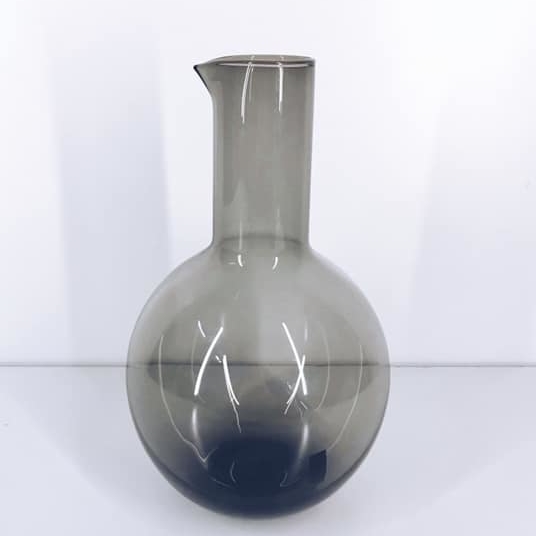 Глечик без ручки темно-сірий скло JU-028