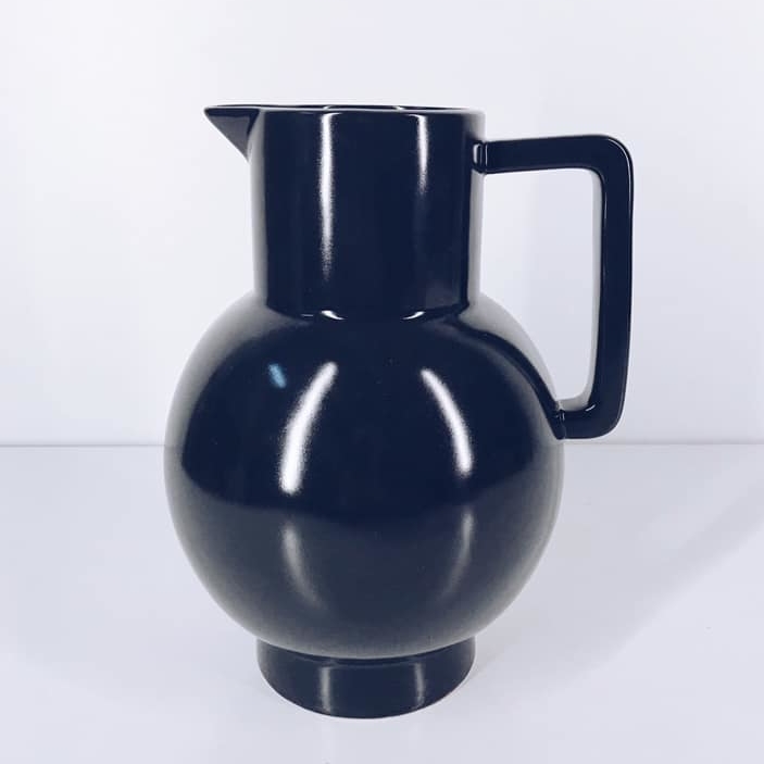 Глечик чорний геометрія кераміка JU-027