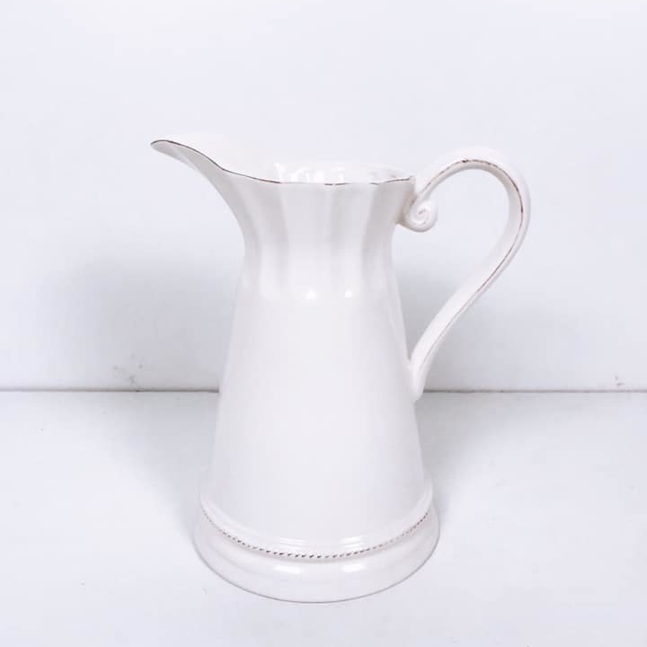 Глечик фігурний білий кераміка JU-030