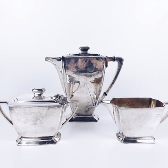 Чайник/набір столове срібло вінтаж TE-049