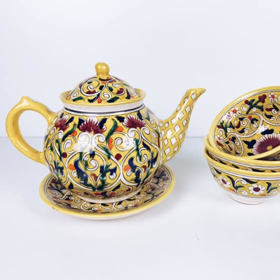 Чайник  східний жовтий кераміка TE-057