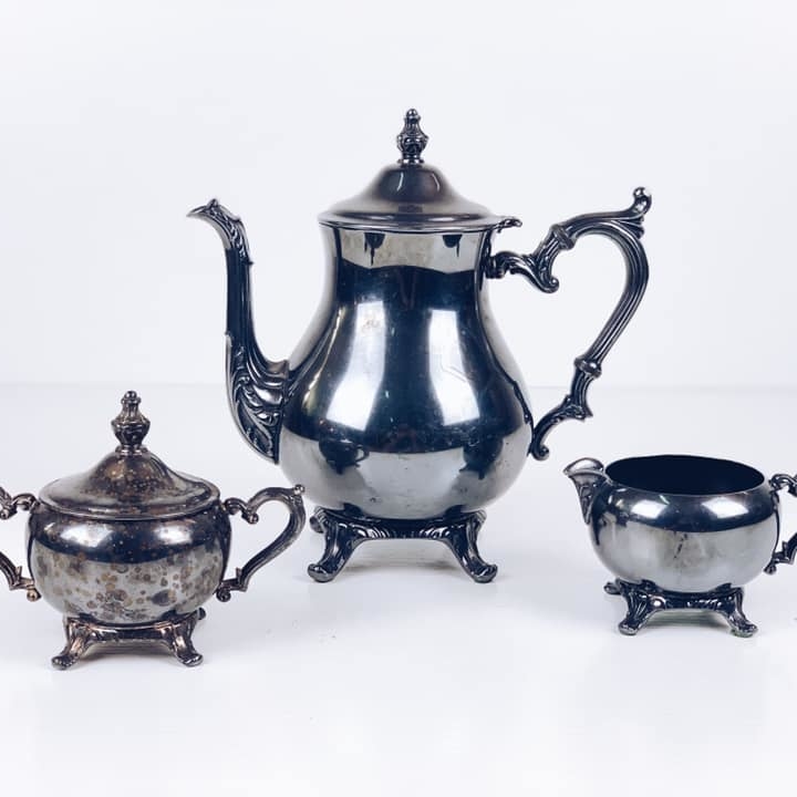 Чайник/набір столове срібло вінтаж TE-058