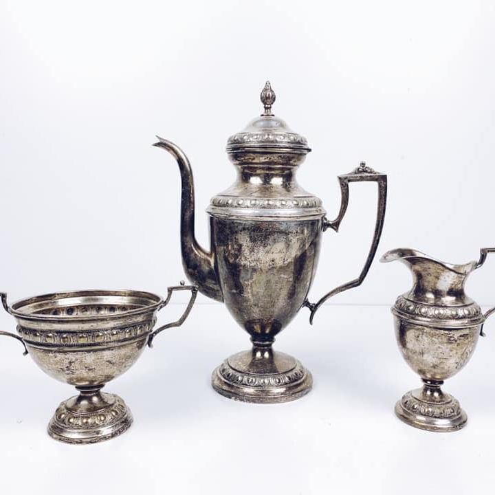 Чайник/набір столове срібло вінтаж TE-068