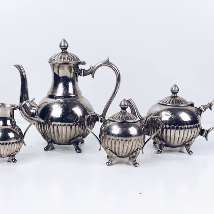 Чайник/набір столове срібло вінтаж TE-080