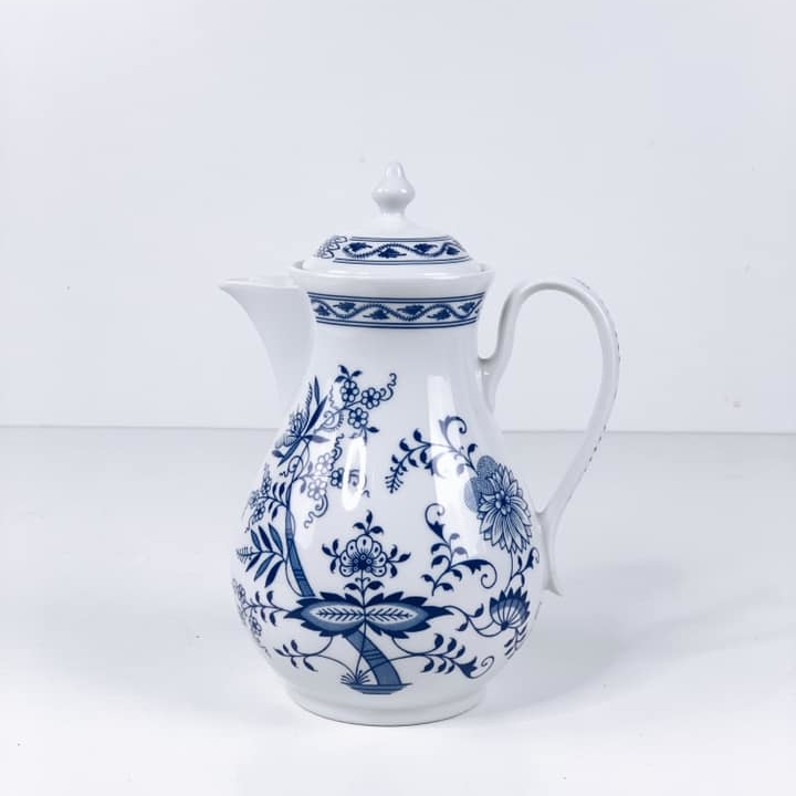 Чайник-кавник синій розпис порцеляна вінтаж TE-073