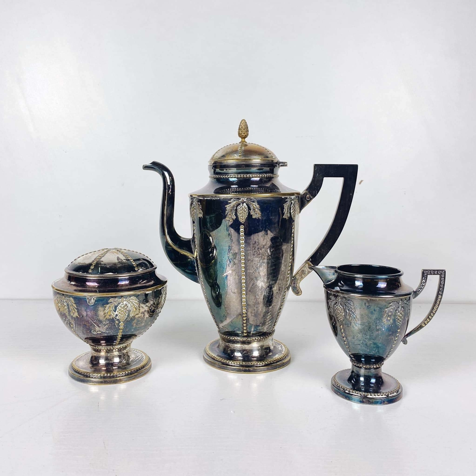 Чайник/набір столове срібло вінтаж TE-077