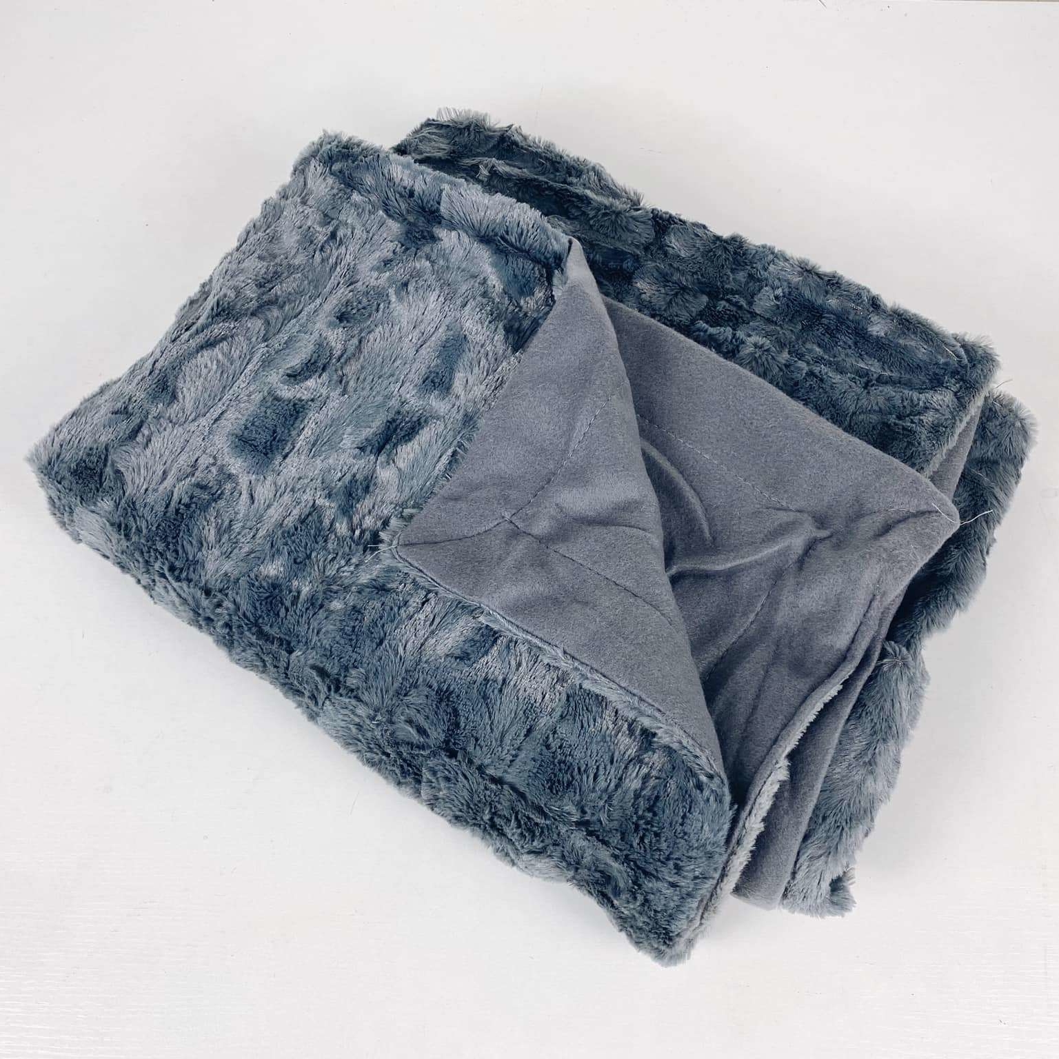 Плед сірий штучне хутро WR-085