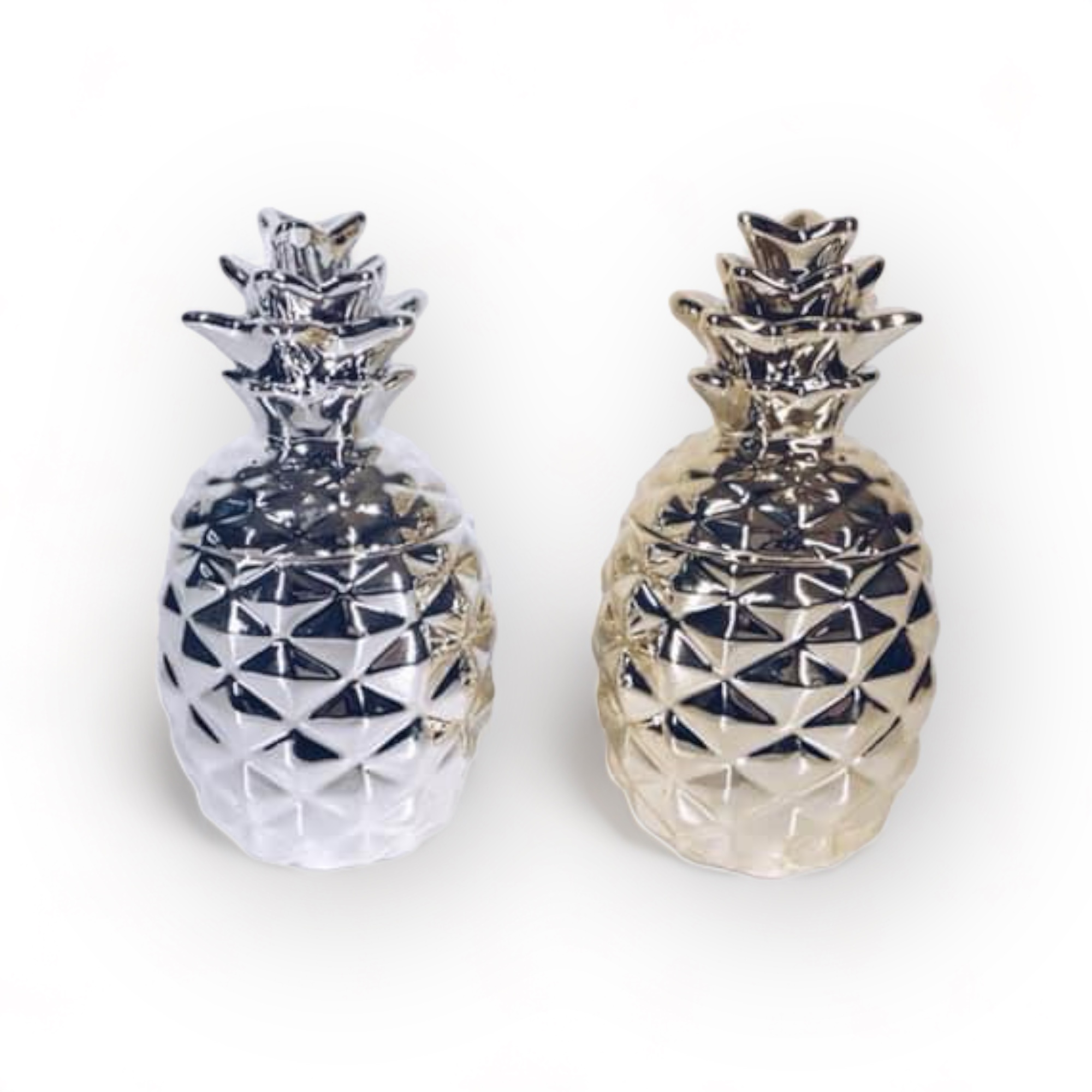 Банка Ананас срібло/золото кераміка FP-002