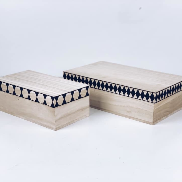 Коробка-скринька прямокутна геометричний декор св-дерево