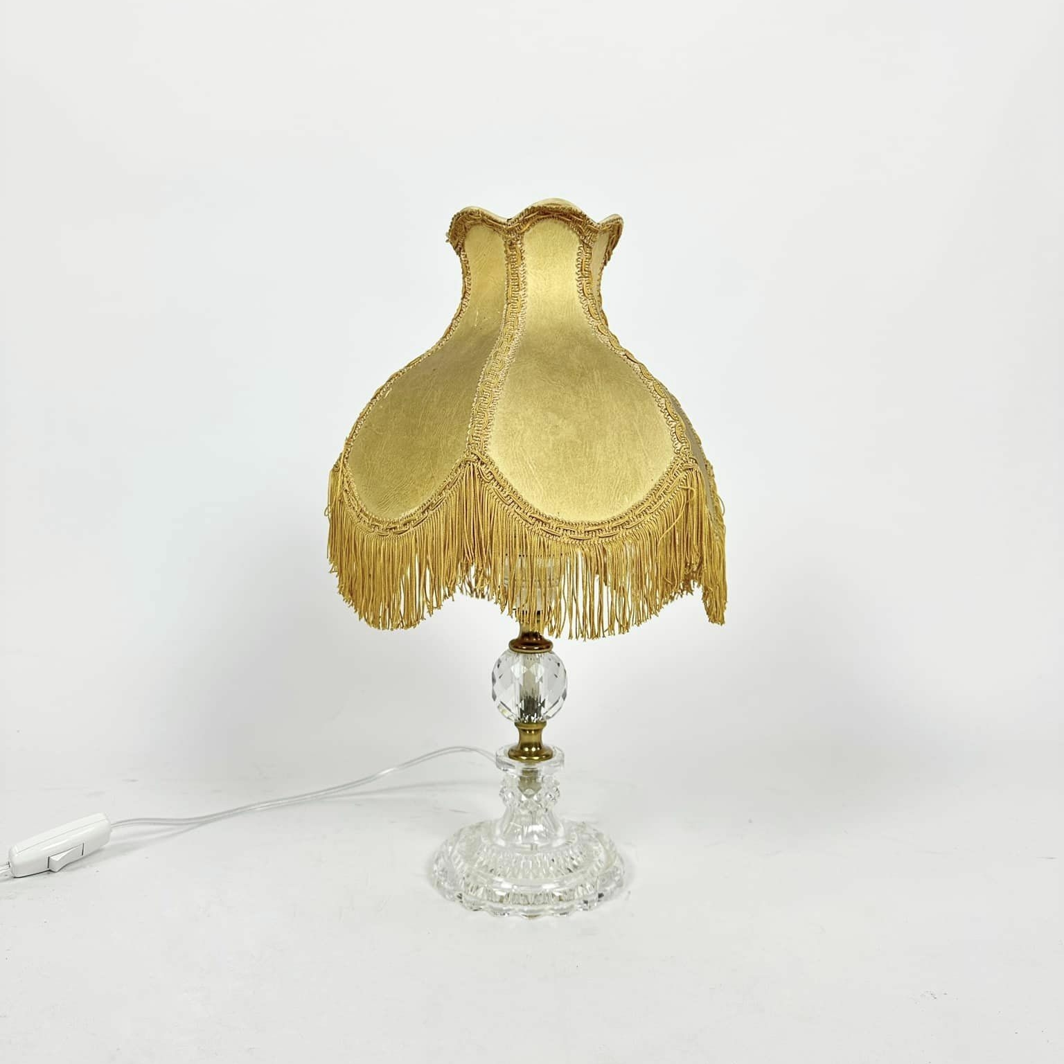 База для настільної лампи кришталь/латунь вінтаж LT-169