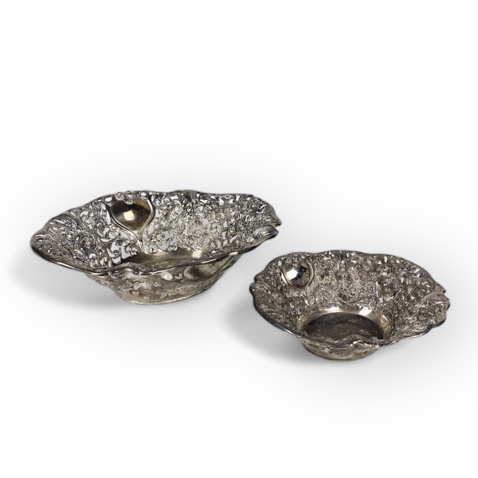 Ваза для фруктів вінтаж ажур-рельєф столове срібло FP-010