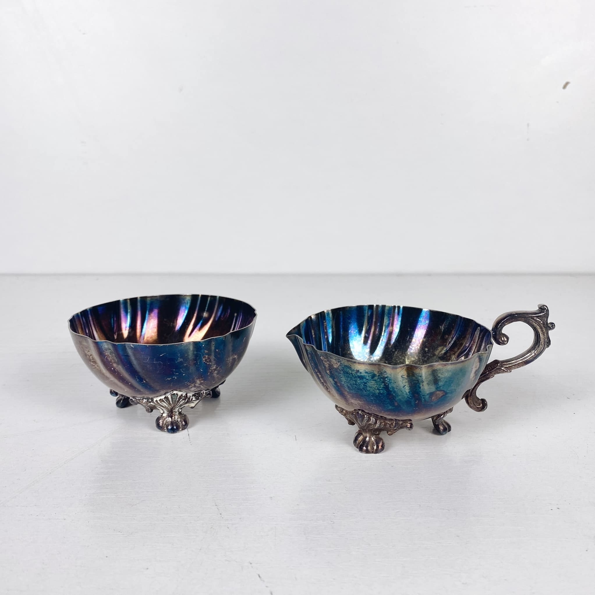 Молочник/цукерниця столове срібло вінтаж TE-084