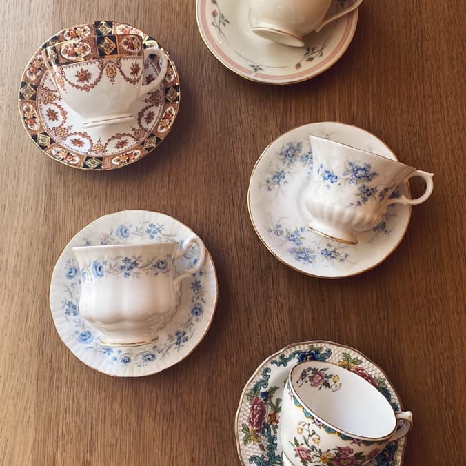 Чашка з блюдцем 4 порцеляна вінтаж