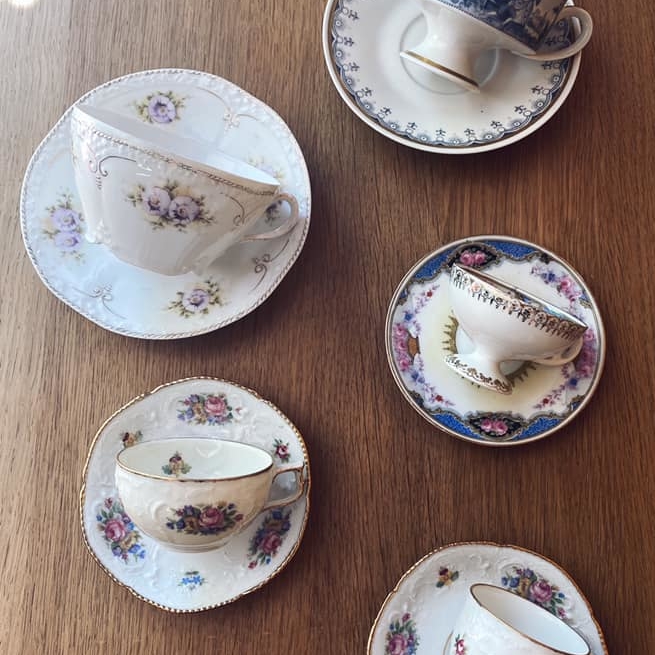 Чашка з блюдцем 8 порцеляна вінтаж