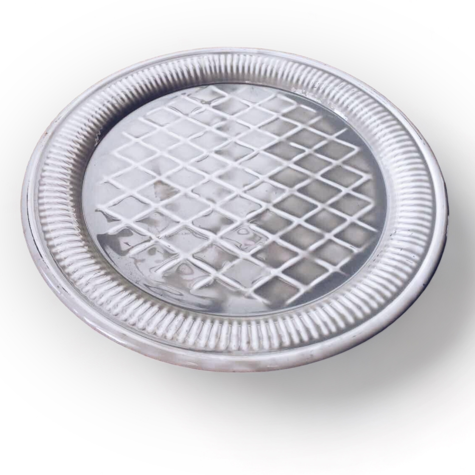 Блюдо кругле рельєфне кераміка PS-028