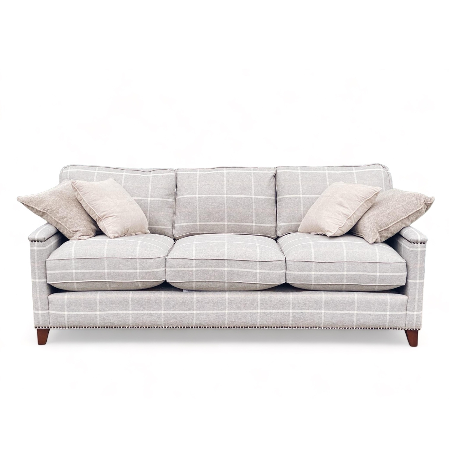 Диван 3-місний беж в клітинку SF3-024