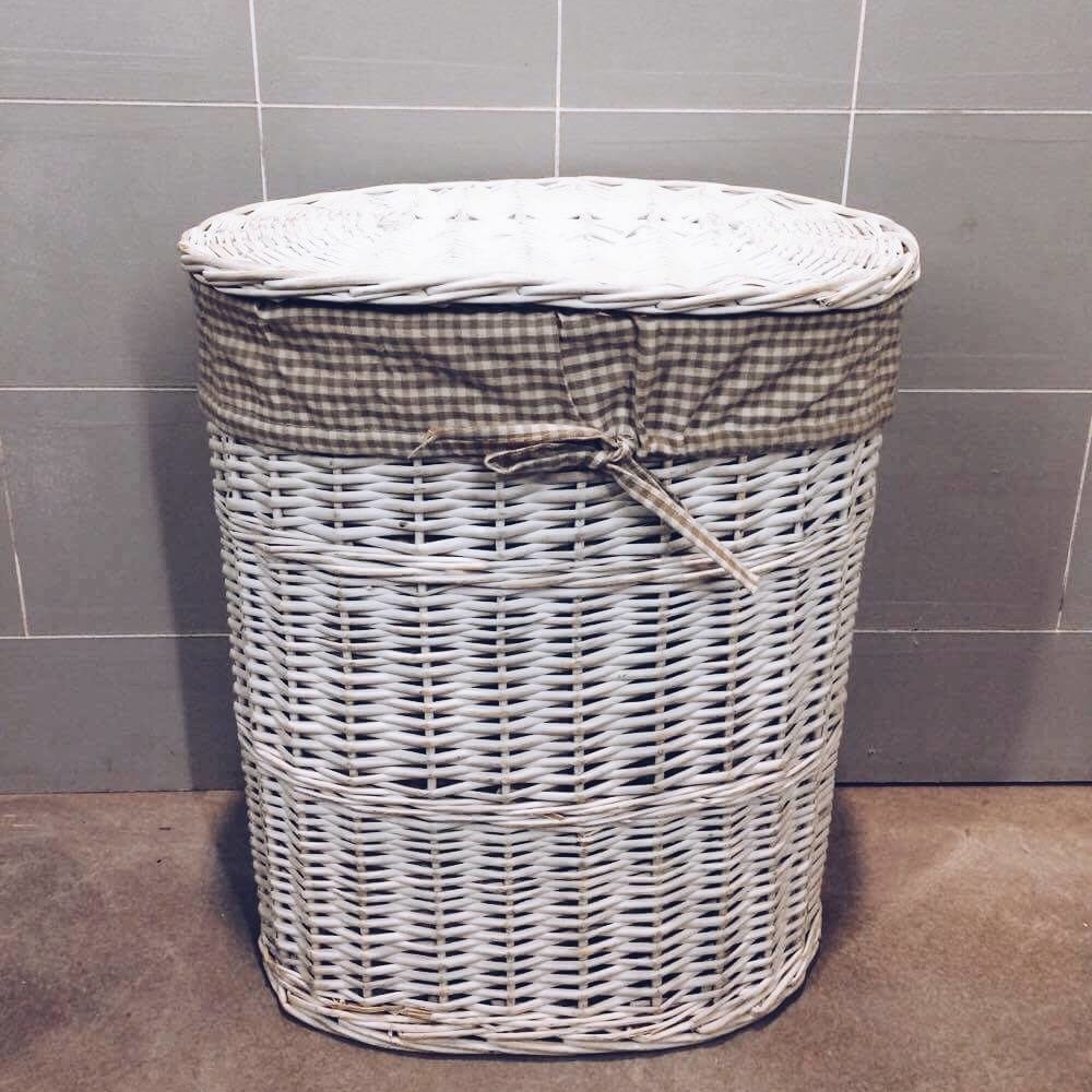 Кошик для білизни плетений лоза/текстиль BA-001