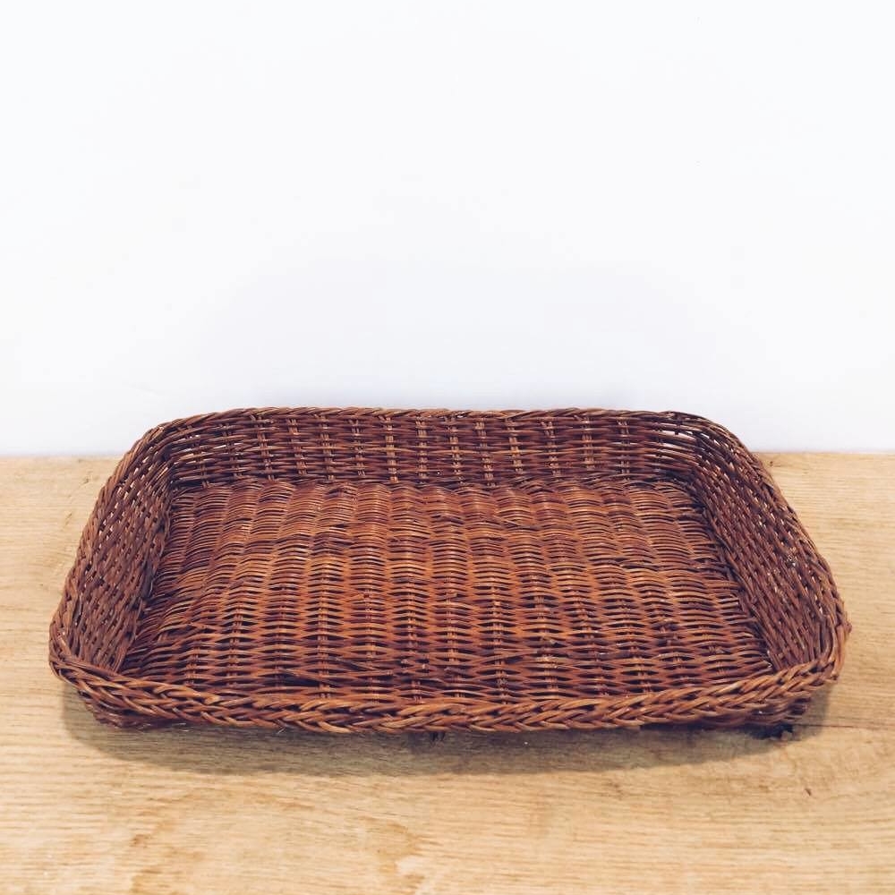 Кощик-піднос плетений лоза т-коричневий BA-005