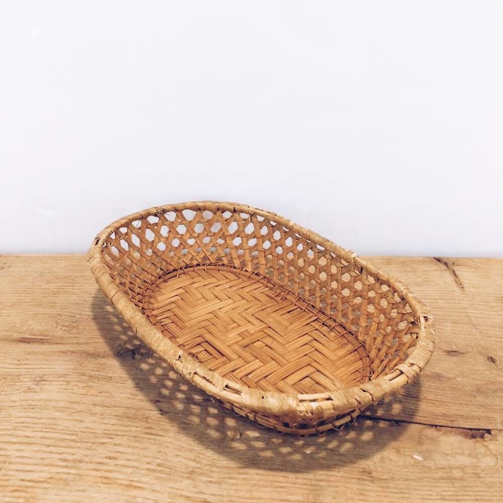 Кошик хлібно-фруктовий овальний плетений бамбук BA-015