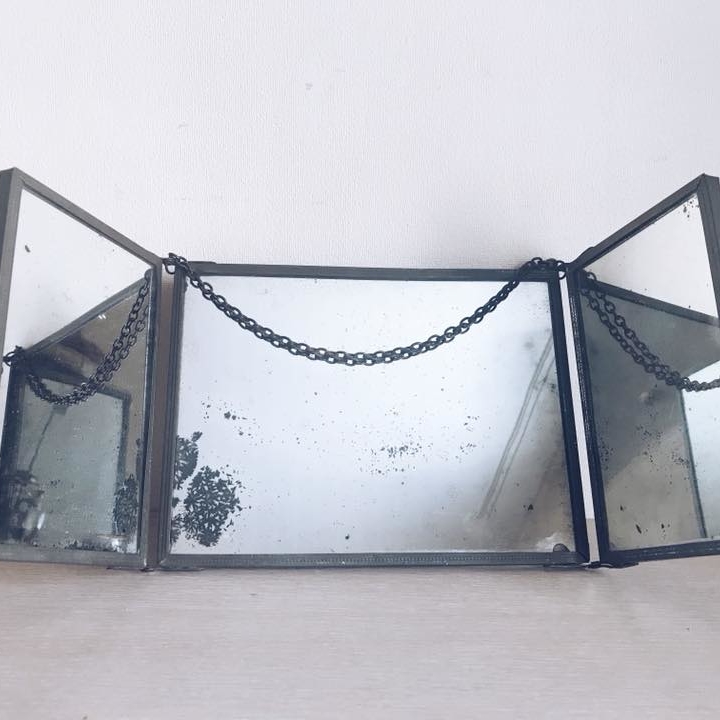 Дзеркало настінне складне мале вінтаж