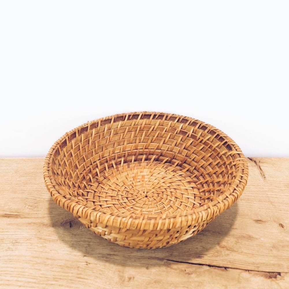 Кошик хлібно-фруктовий круглий плетений бамбук BA-047