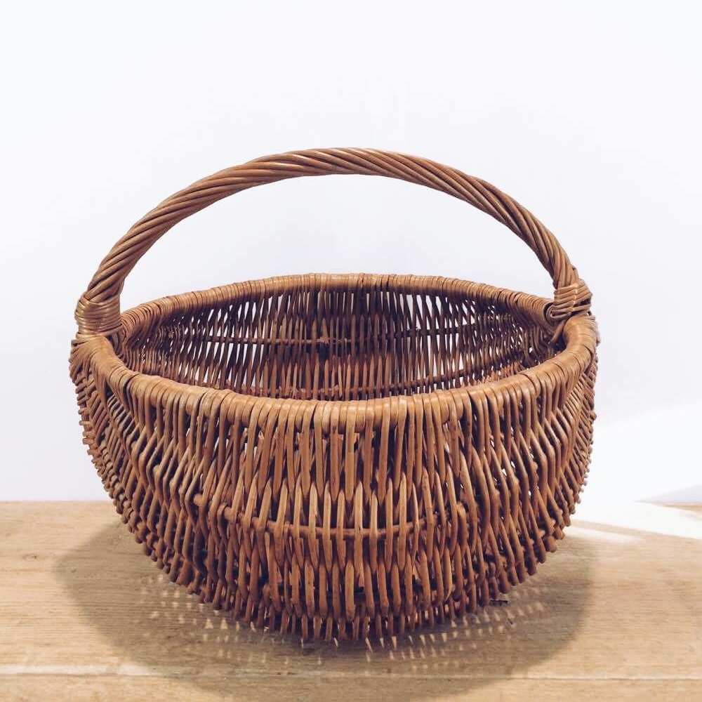 Кошик з ручкою лоза т-коричневий BA-022