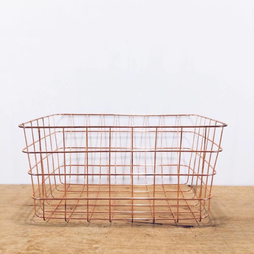 Кошик прямокутний метал мідь BA-065