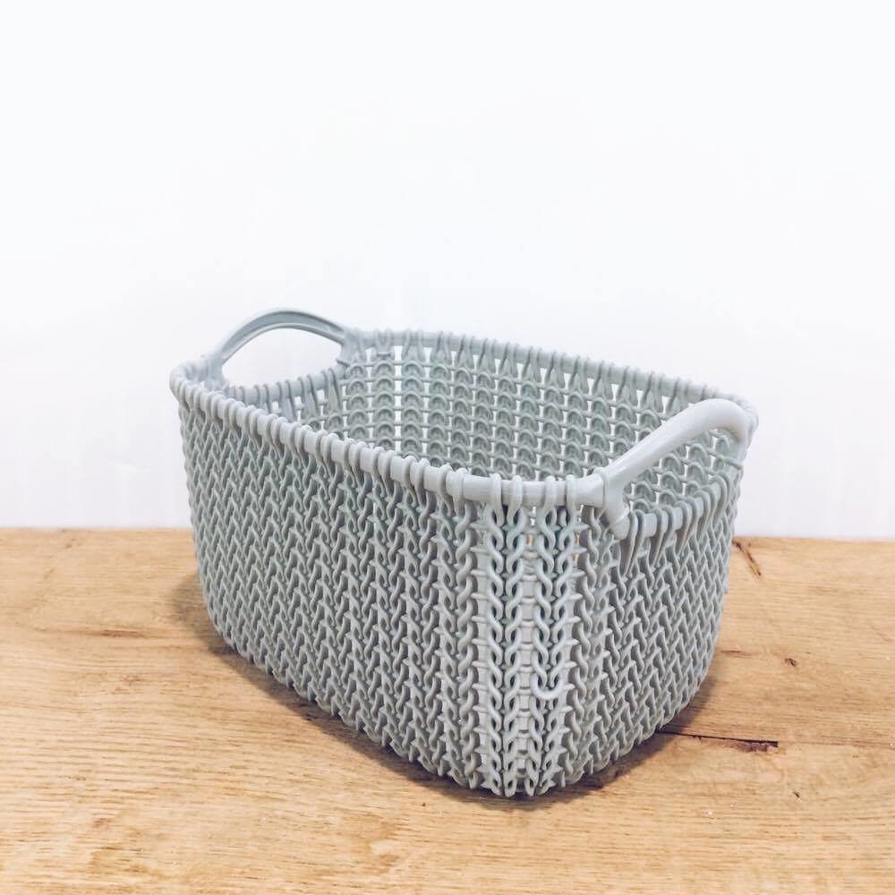 Кошик з ручками сірий пластик BA-071