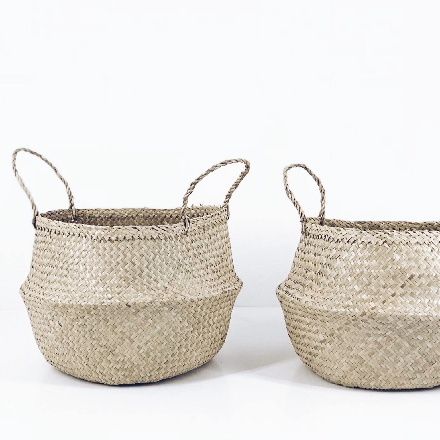 Кошик з 2 ручками соломка BA-082