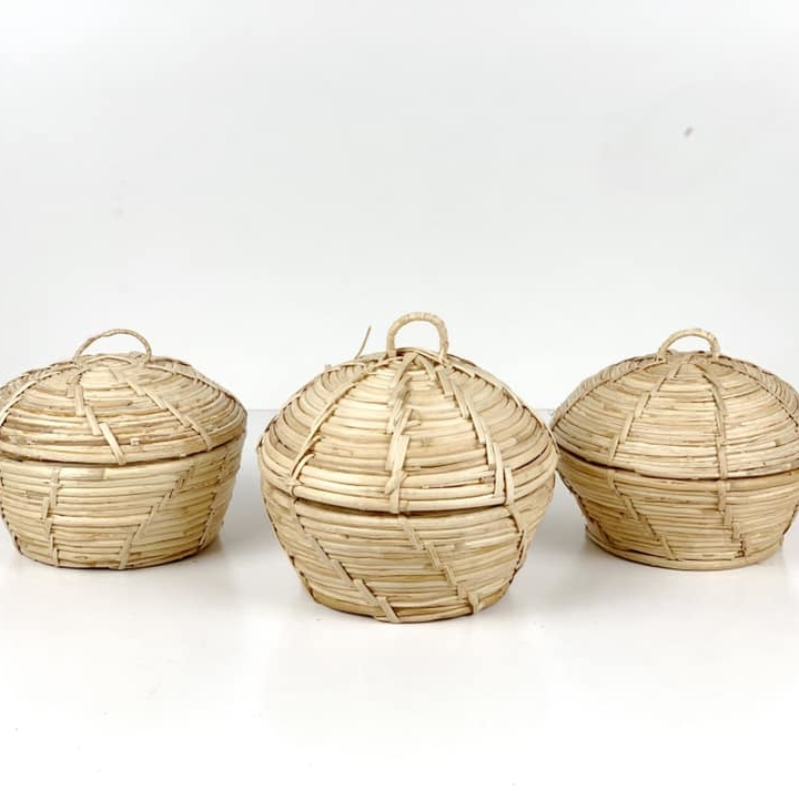 Кошик з кришкою малий бамбук BA-100