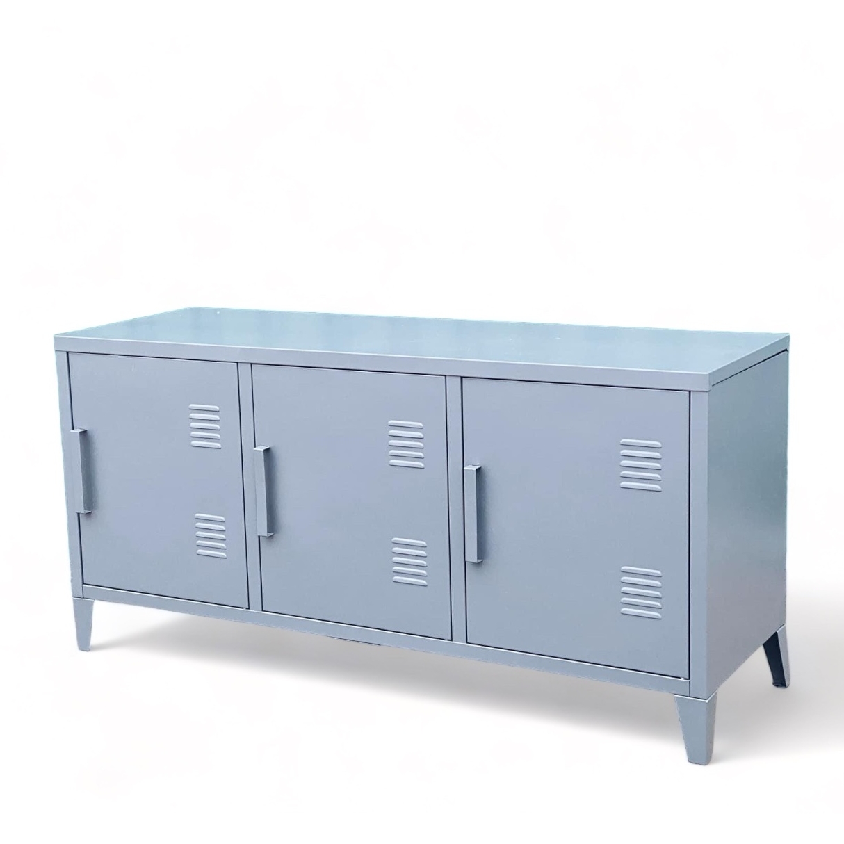 Тумба під ТВ 3-дверна метал сірий CB-066