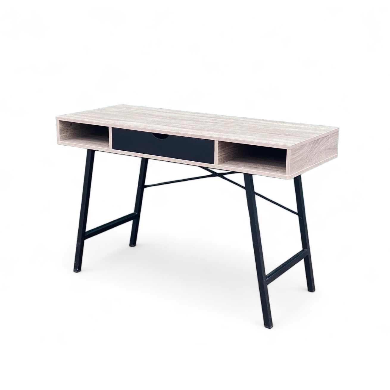 Стіл письмовий метал/ламінований дсп дуб/чорний TB-711