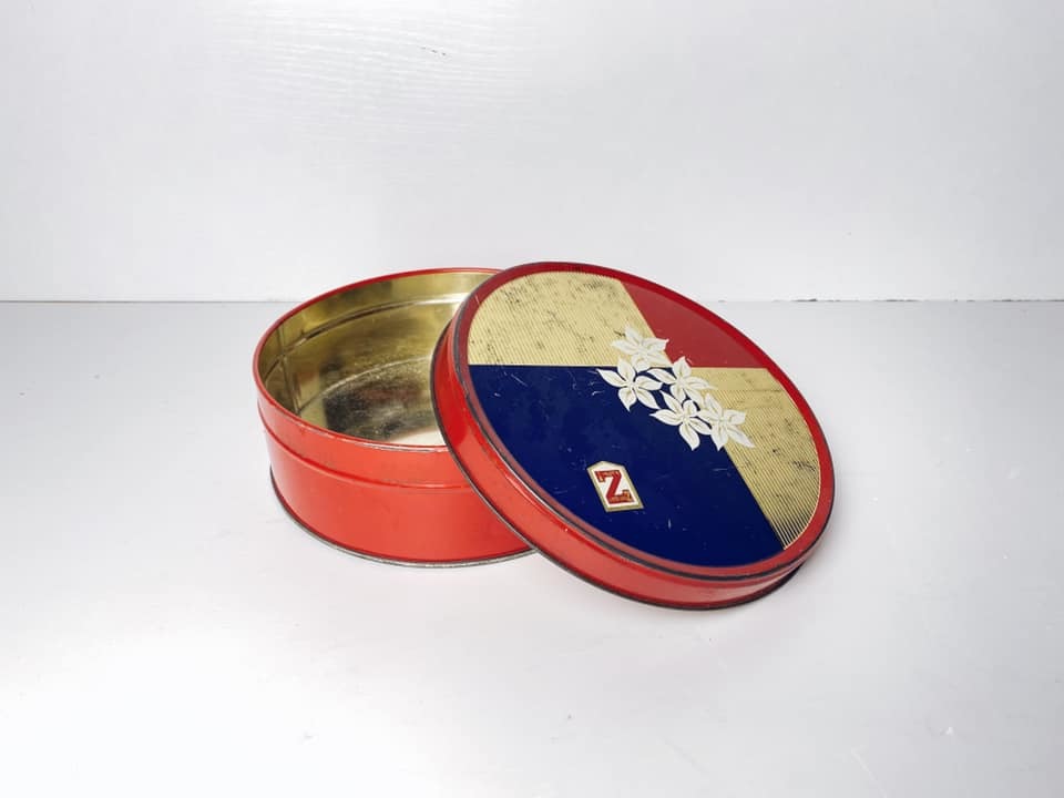 Коробка для печива вінтаж кругла метал KB-060