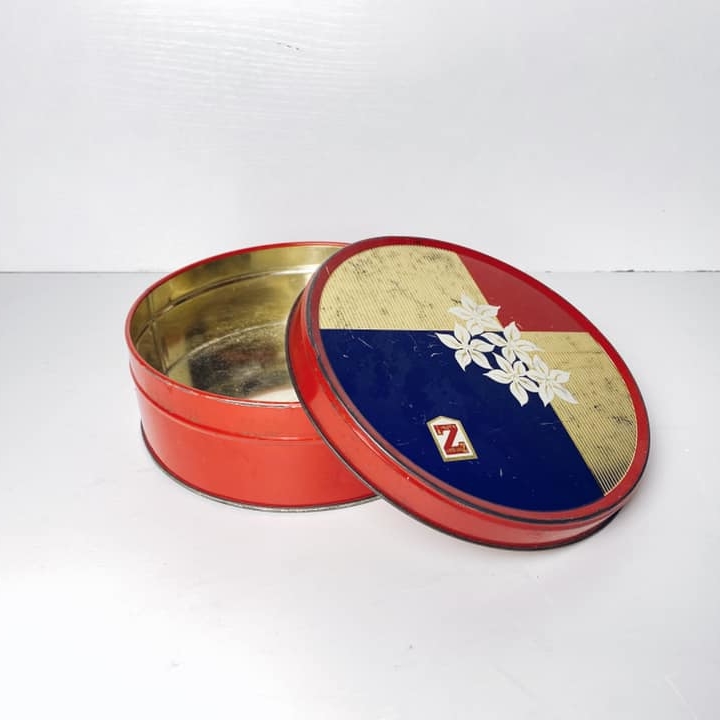 Коробка для печива вінтаж кругла метал KB-060