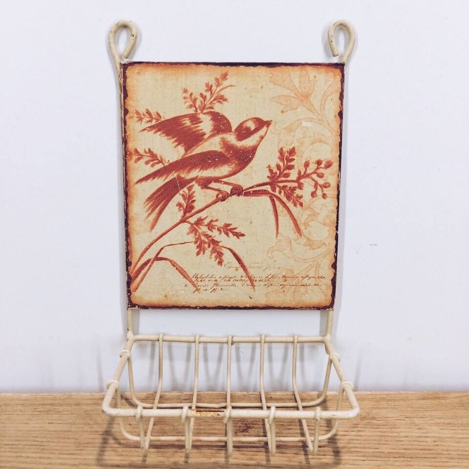 Тримач настінний для мила з пташкою метал