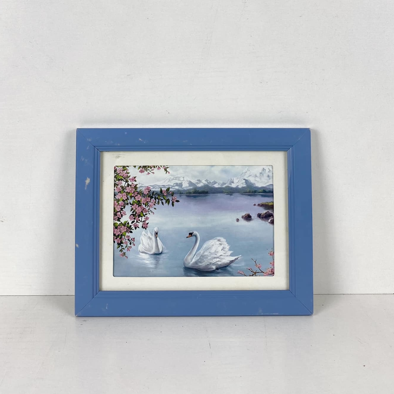 Пейзаж в блакитній рамці з паспарту AR-042