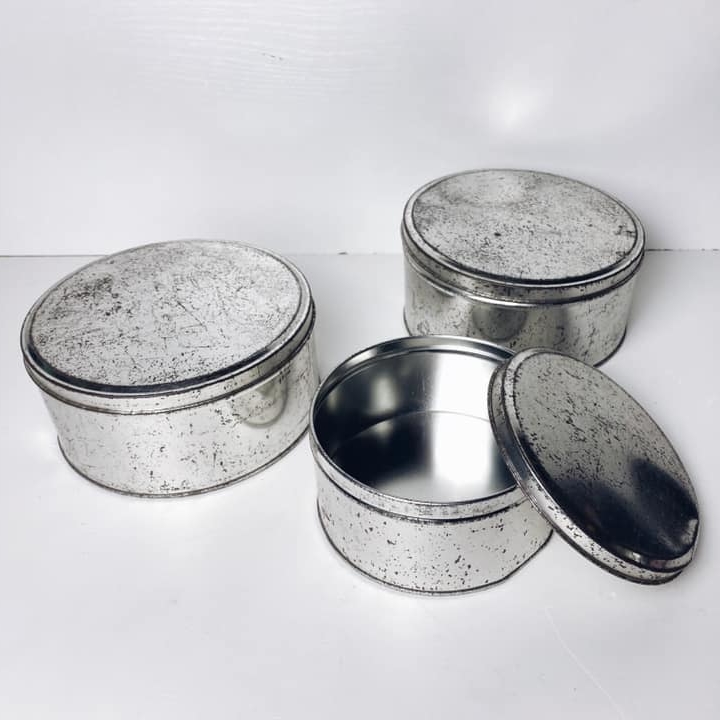 Коробка для печива стара кругла метал KB-041