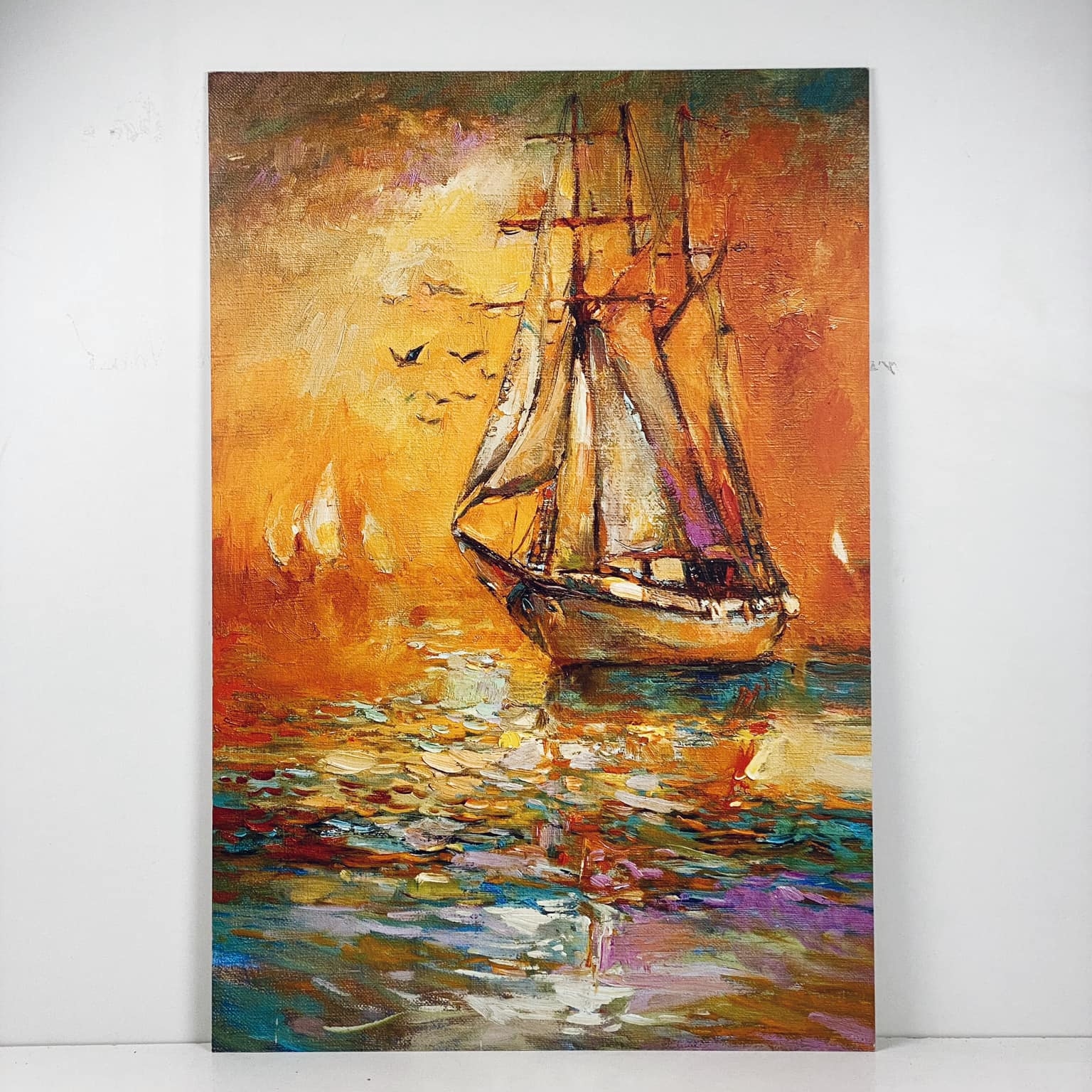 Пейзаж морський в оранжевих тонах AR-506