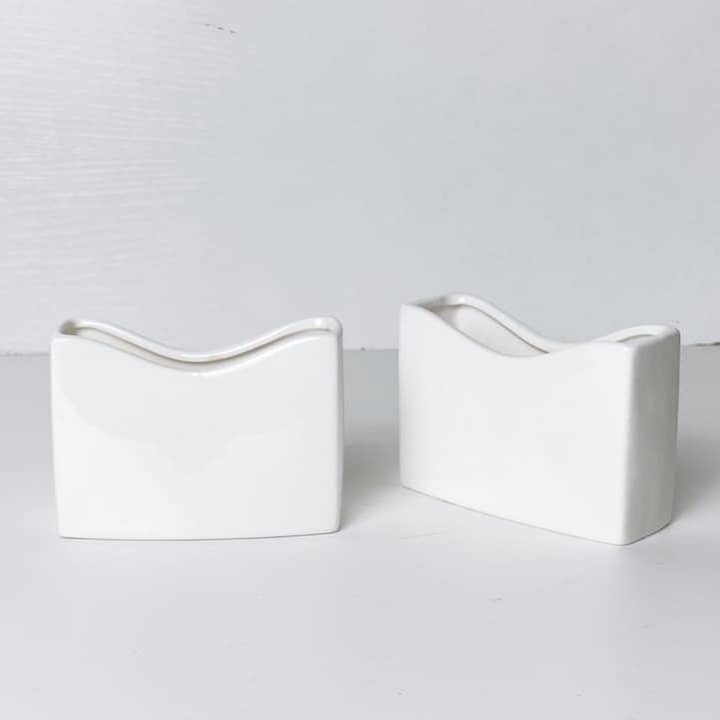 Підставка для серветок прямокутна біла порцеляна SA-007