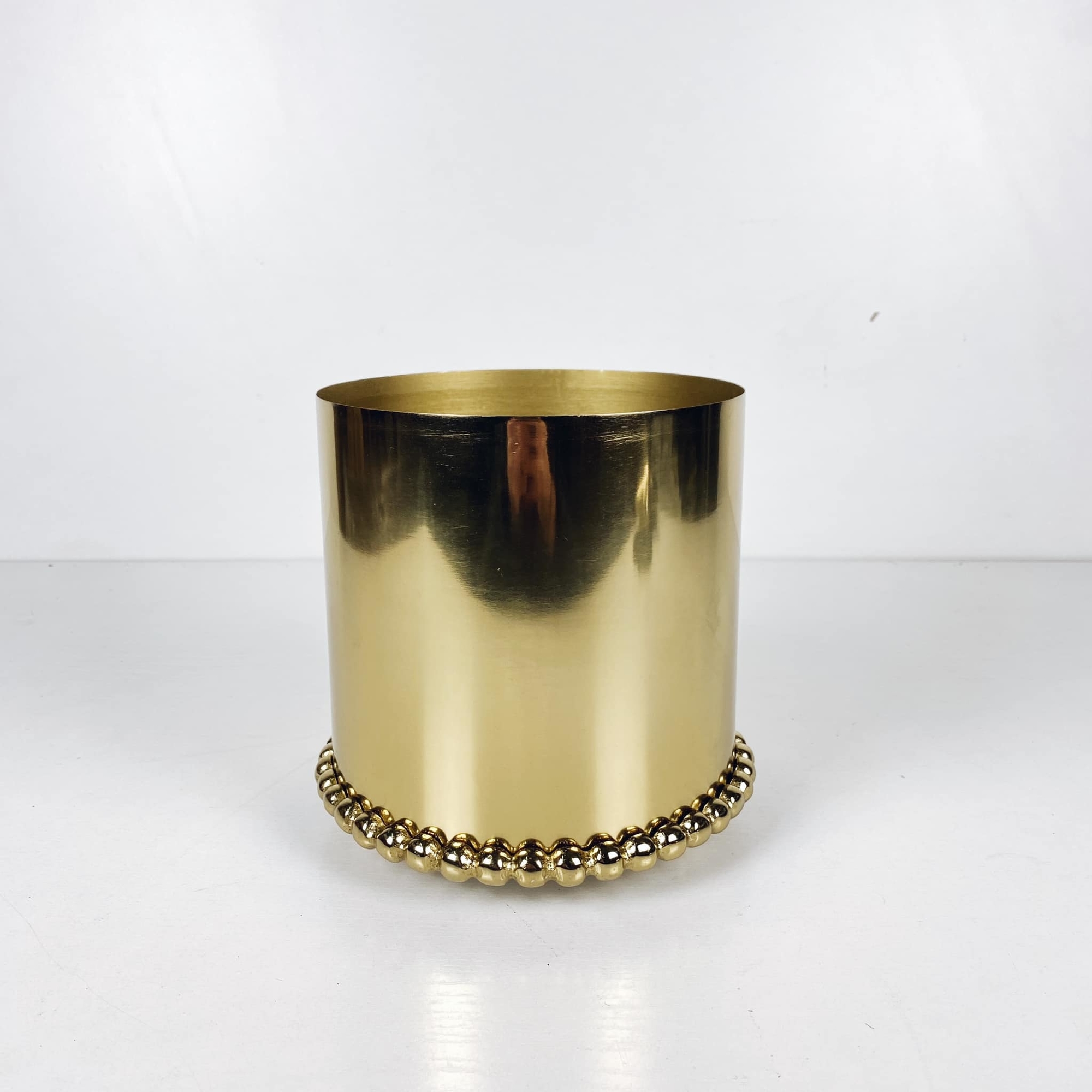 Кашпо середнє метал золото