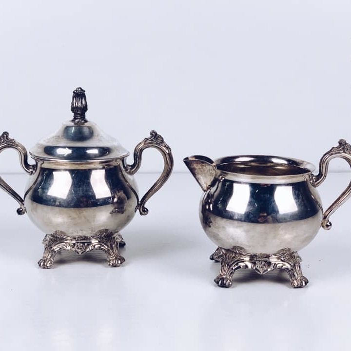 Молочник/цукерниця столове срібло вінтаж TE-085