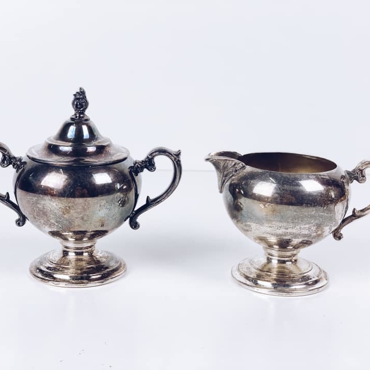 Молочник/цукерниця столове срібло вінтаж TE-086