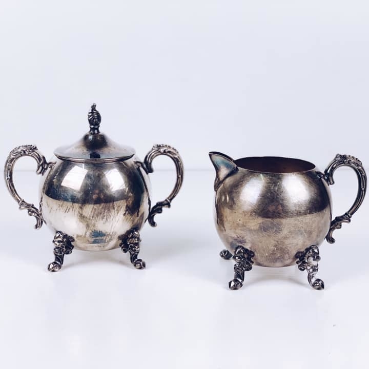 Молочник/цукерниця столове срібло вінтаж TE-087