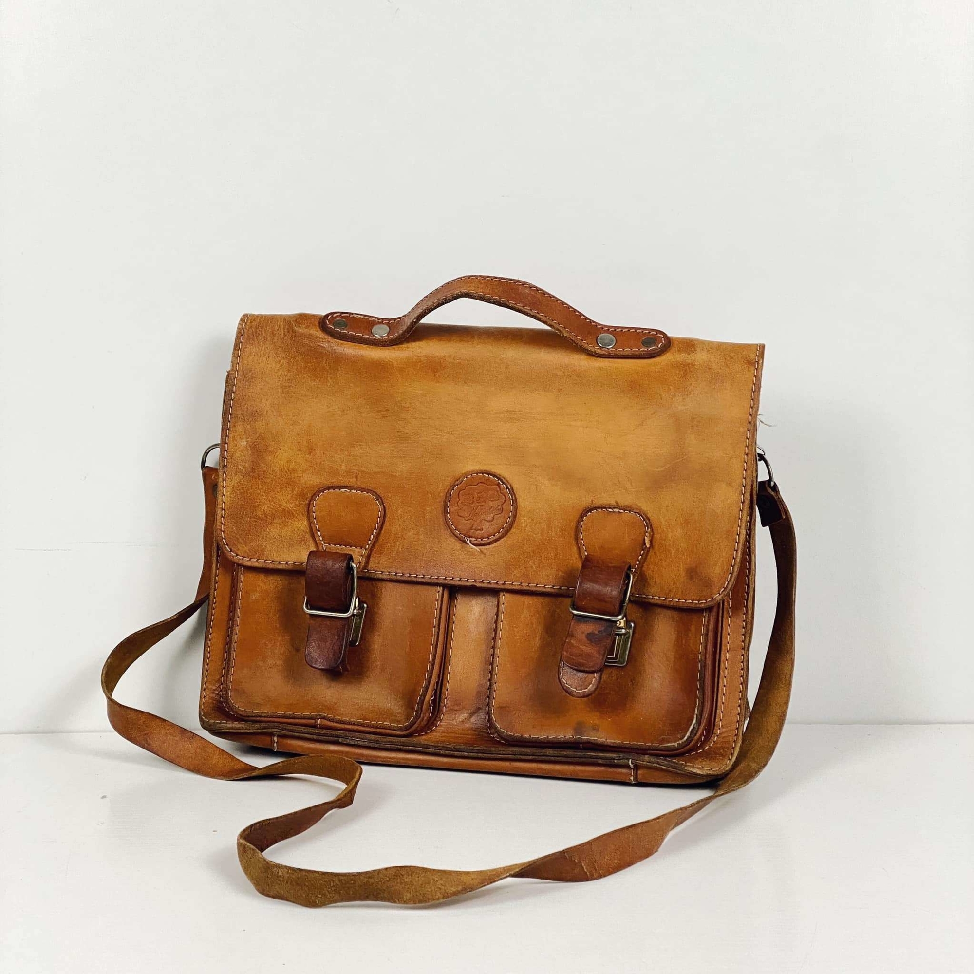 Сумка-портфель вінтаж нат шкіра VL-086