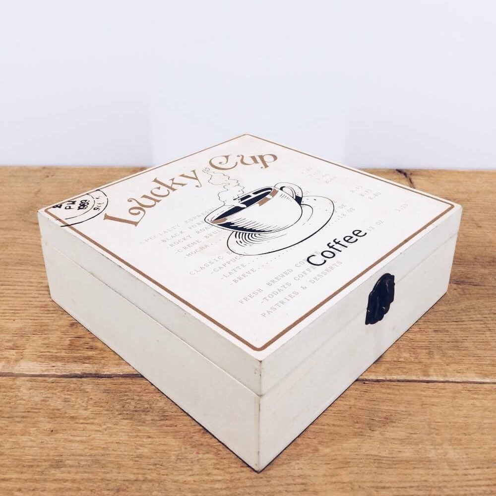 Коробка-скринька біла Кава BX-009