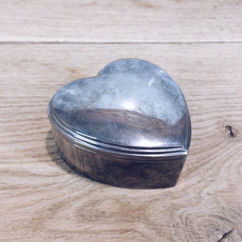 Шкатулка Серце сріблення вінтаж BX-033