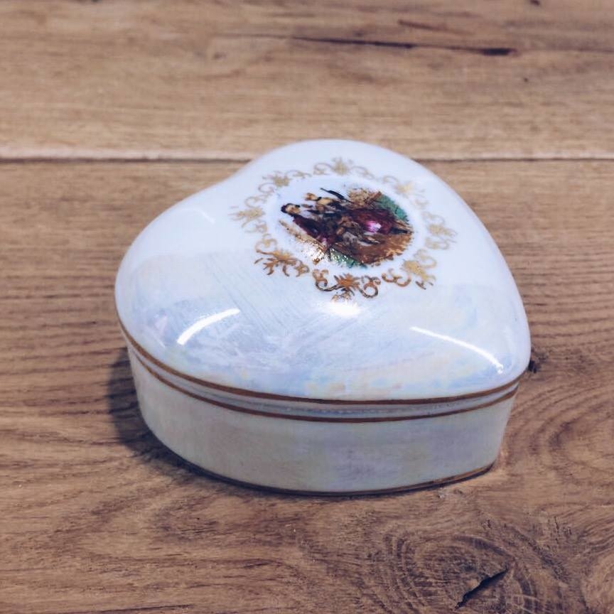 Шкатулка Серце порцеляна вінтаж BX-034